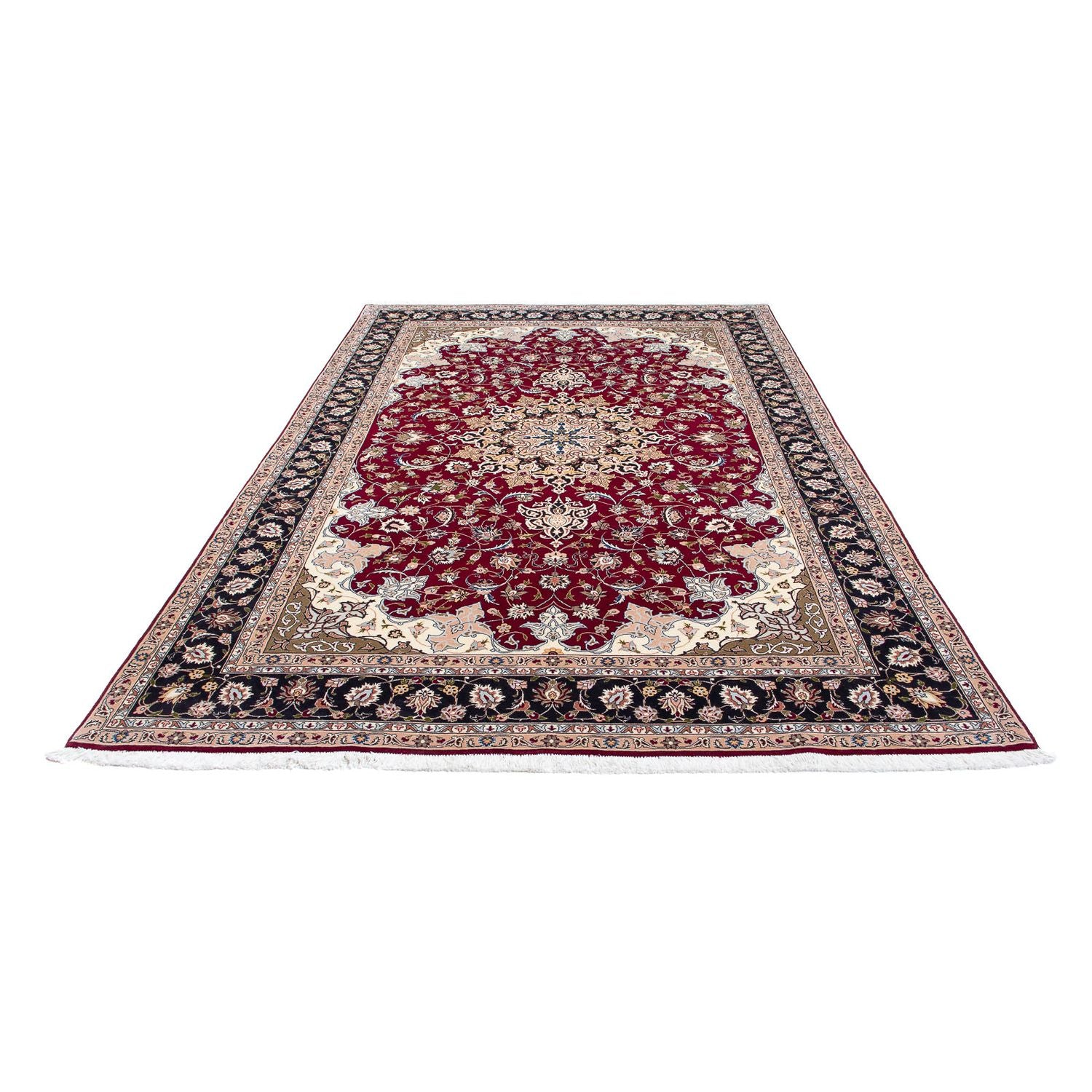 Tapis persan - Tabriz - Royal - 301 x 201 cm - rouge foncé