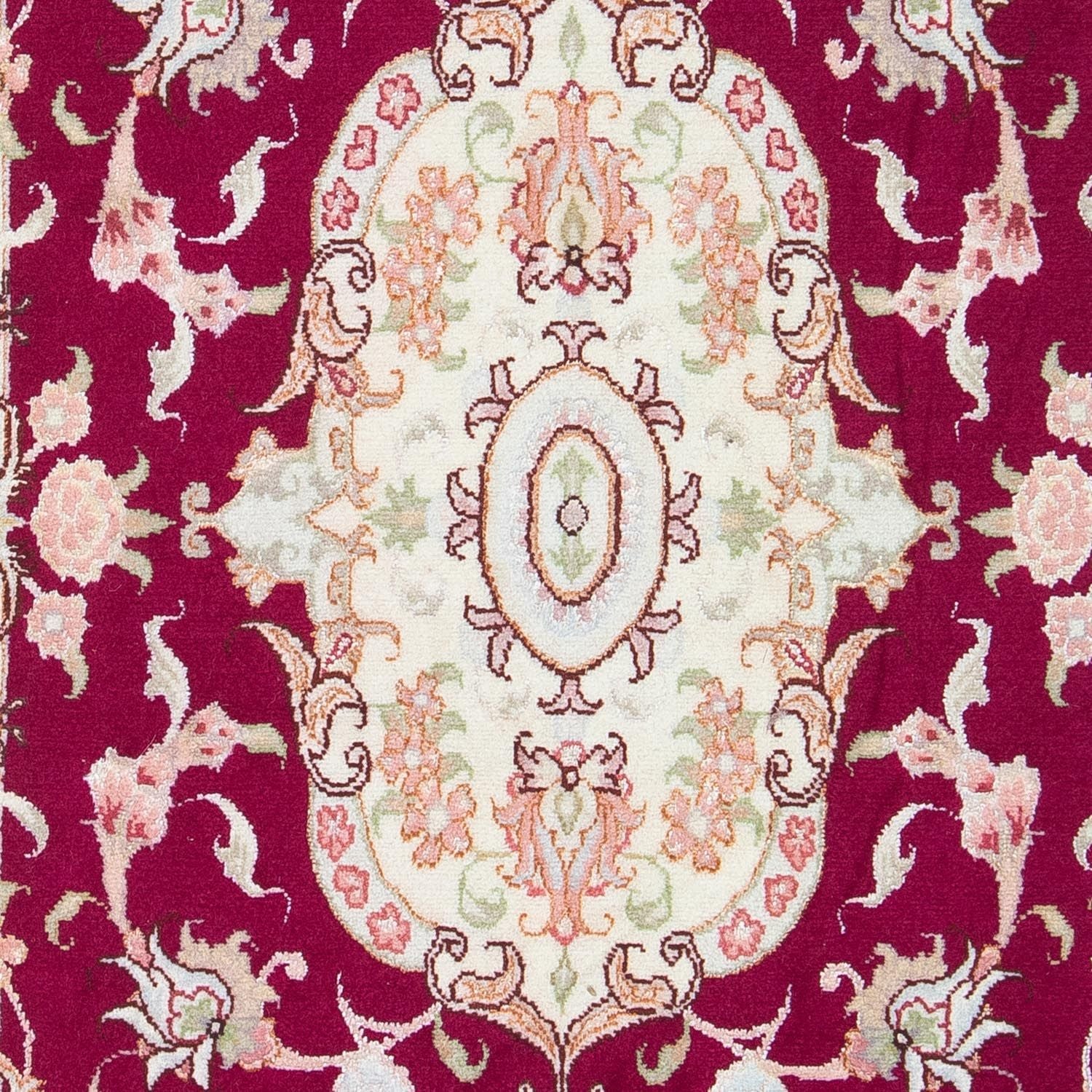 Tapis persan - Tabriz - Royal - 98 x 58 cm - rouge foncé
