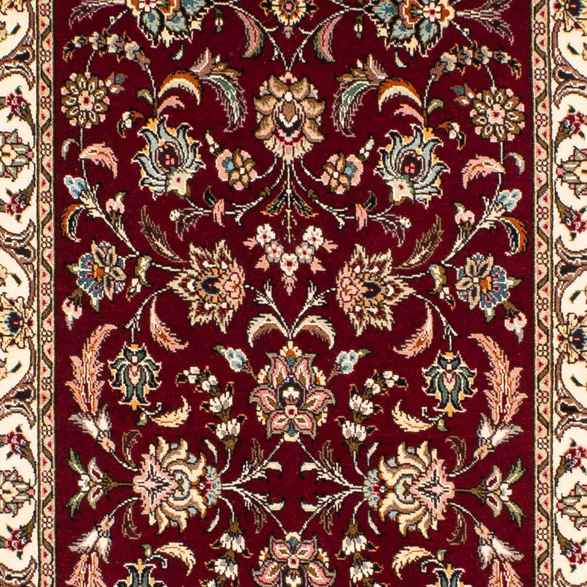 Tapis de couloir Tapis persan - Tabriz - Royal - 295 x 77 cm - rouge foncé