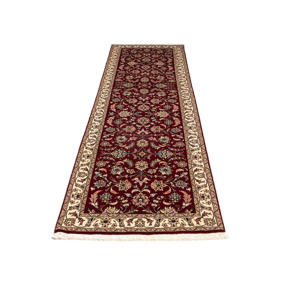 Tapis de couloir Tapis persan - Tabriz - Royal - 295 x 77 cm - rouge foncé