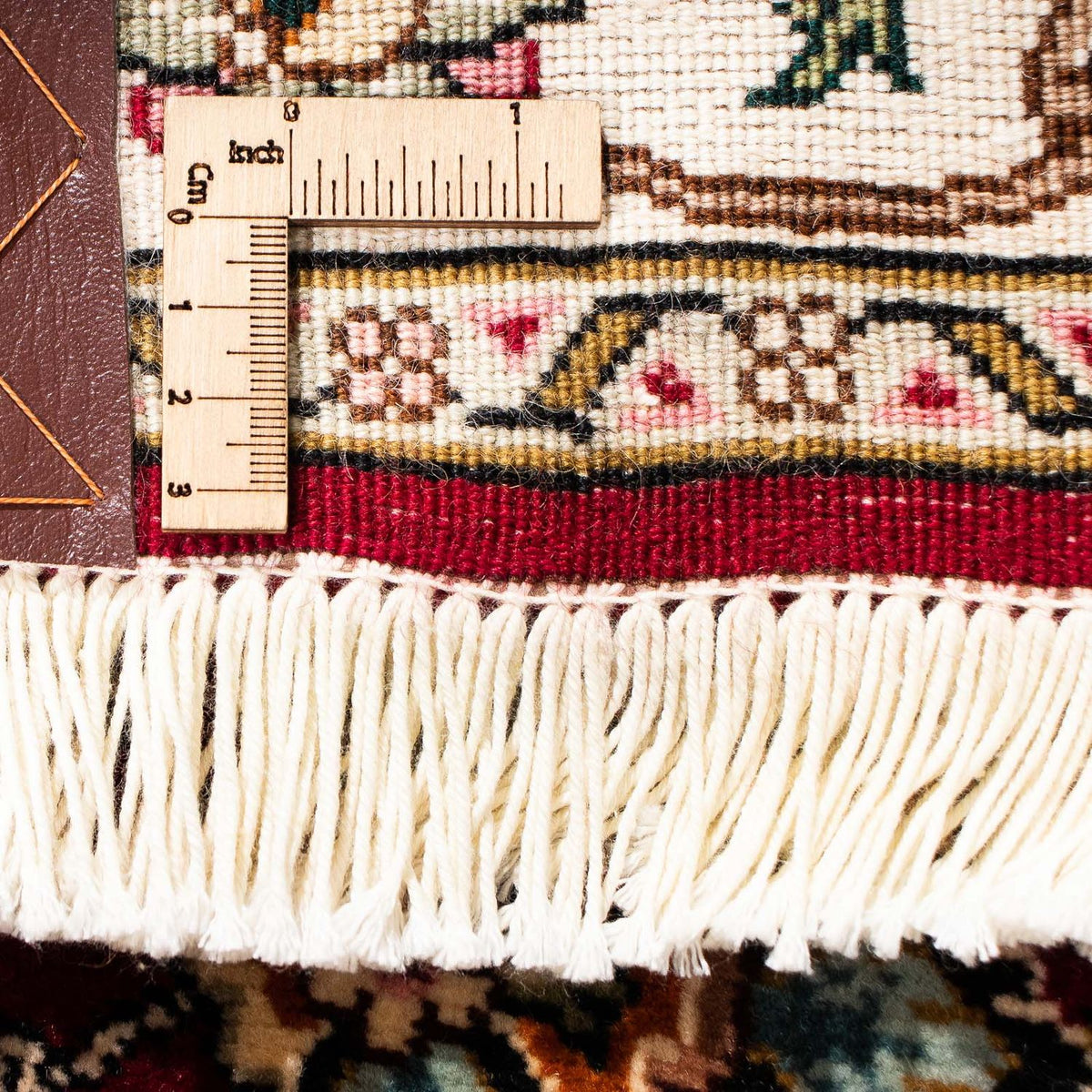 Tapis de couloir Tapis persan - Tabriz - Royal - 295 x 77 cm - rouge foncé