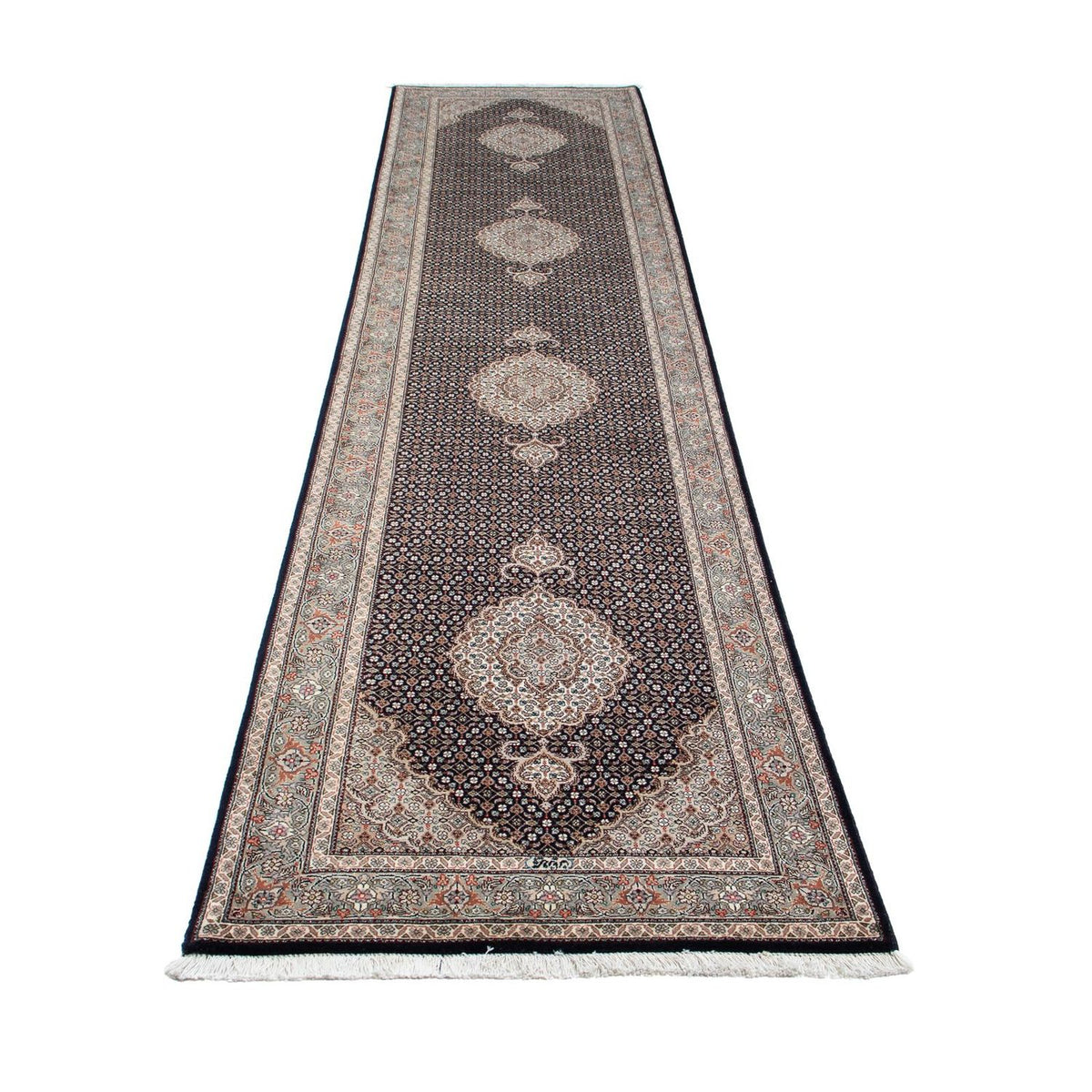 Tapis de couloir Tapis persan - Tabriz - 389 x 83 cm - multicolore