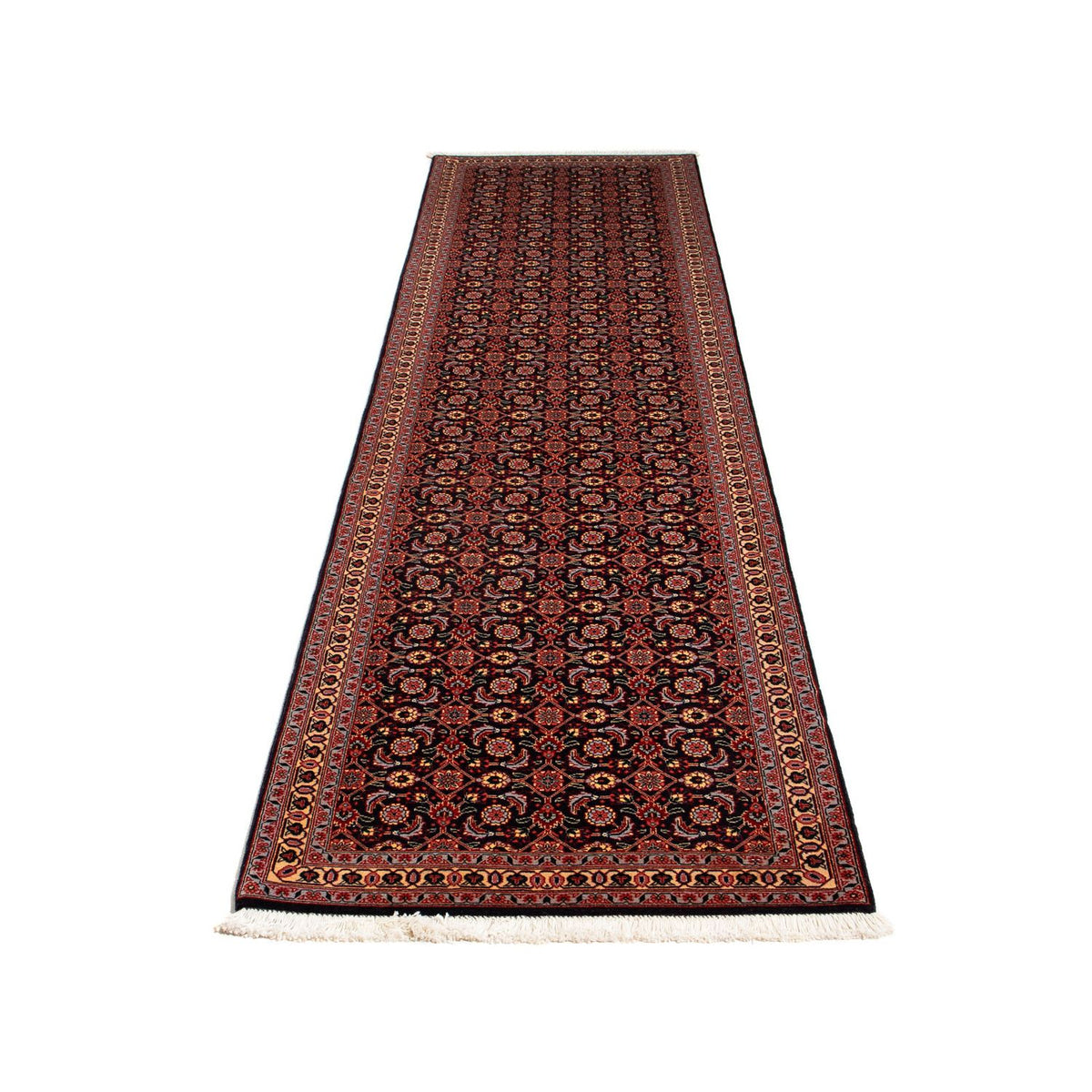 Tapis de couloir Tapis persan - Tabriz - 293 x 74 cm - marron
