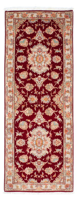 Tapis de couloir Tapis persan - Tabriz - Royal - 208 x 80 cm - rouge foncé