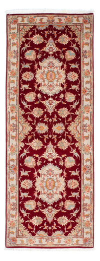 Tapis de couloir Tapis persan - Tabriz - Royal - 208 x 80 cm - rouge foncé
