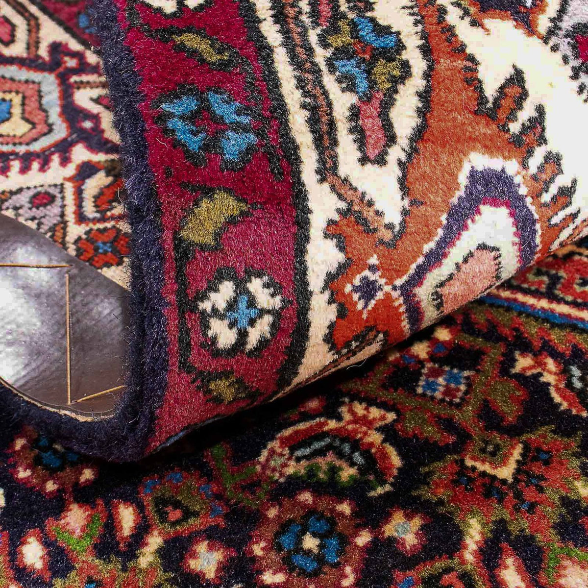 Tapis persan - Bidjar - 190 x 108 cm - rouge clair