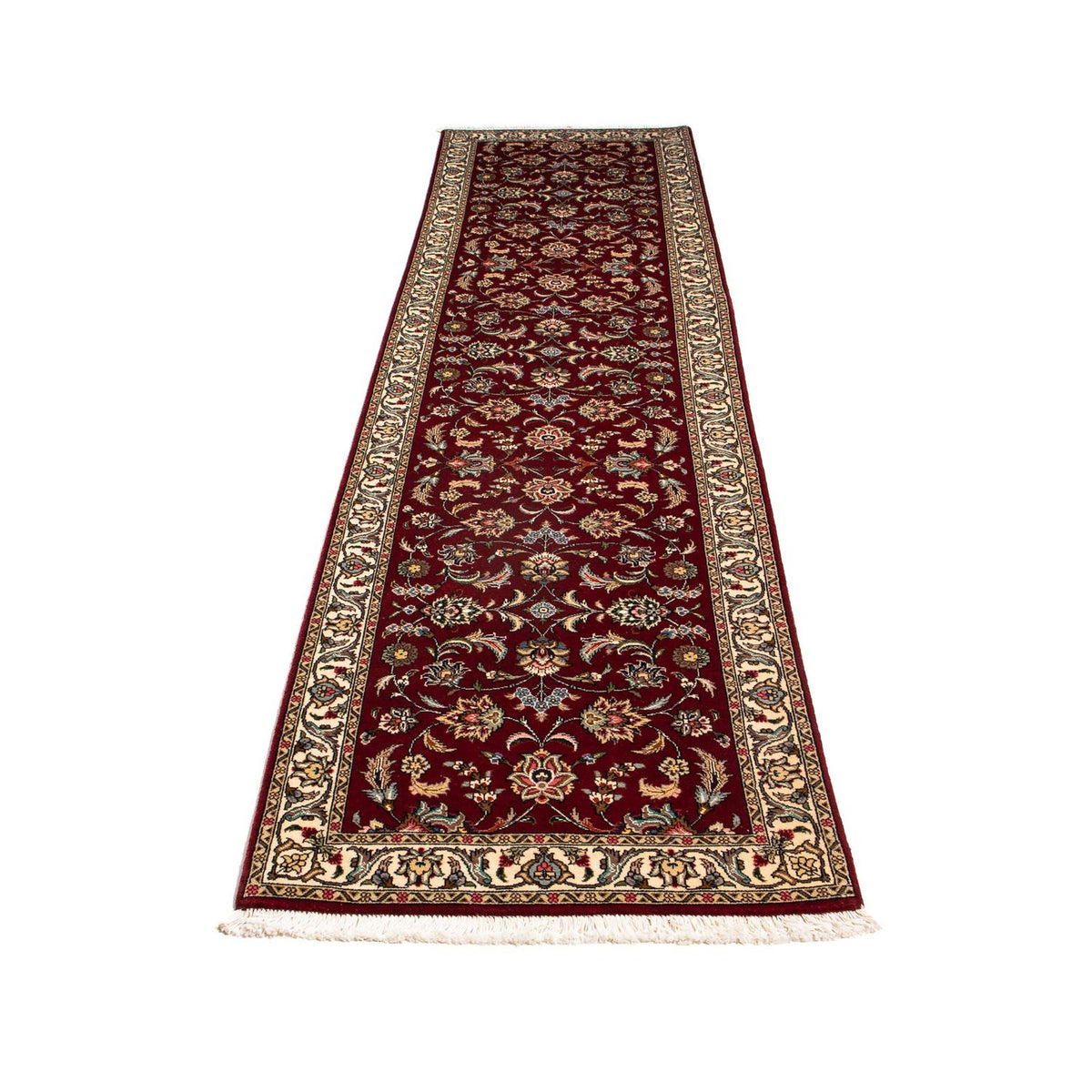 Tapis de couloir Tapis persan - Tabriz - Royal - 312 x 77 cm - rouge foncé