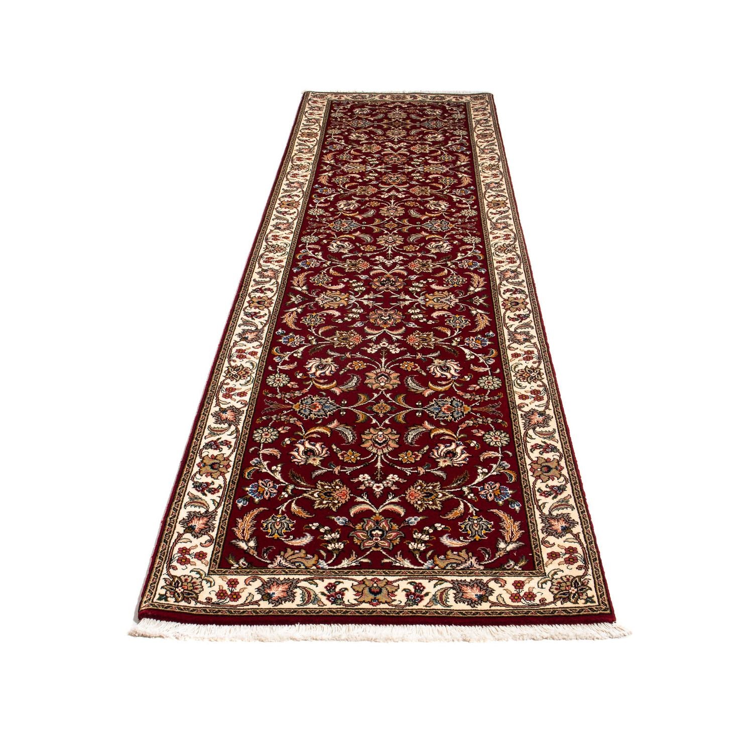 Tapis de couloir Tapis persan - Tabriz - Royal - 322 x 85 cm - rouge foncé