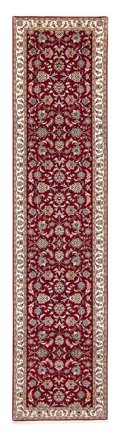 Tapis de couloir Tapis persan - Tabriz - Royal - 390 x 87 cm - rouge foncé