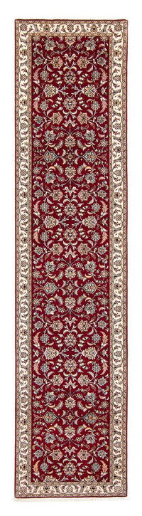 Tapis de couloir Tapis persan - Tabriz - Royal - 390 x 87 cm - rouge foncé