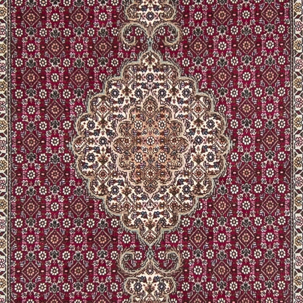 Tapis de couloir Tapis persan - Tabriz - 343 x 82 cm - rouge foncé
