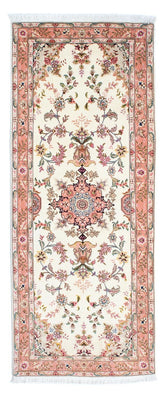 Tapis de couloir Tapis persan - Tabriz - Royal - 212 x 82 cm - beige