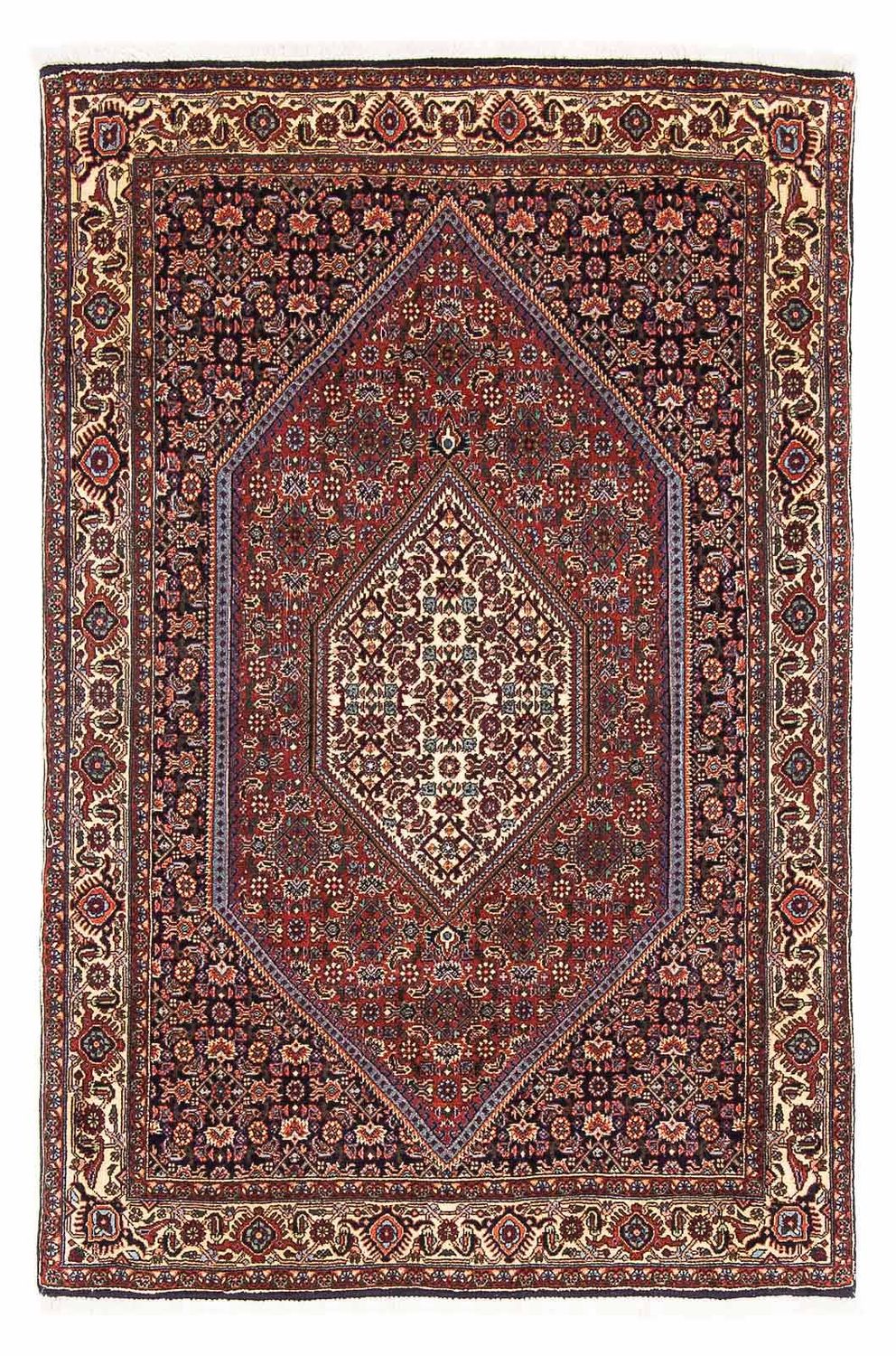 Tapis persan - Bidjar - 153 x 105 cm - bleu foncé