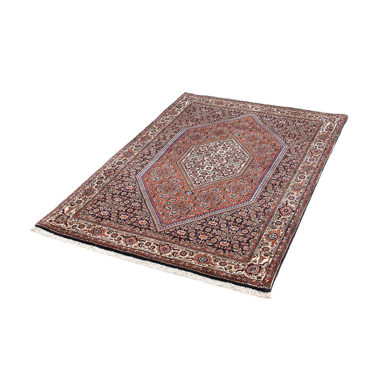Tapis persan - Bidjar - 153 x 105 cm - bleu foncé