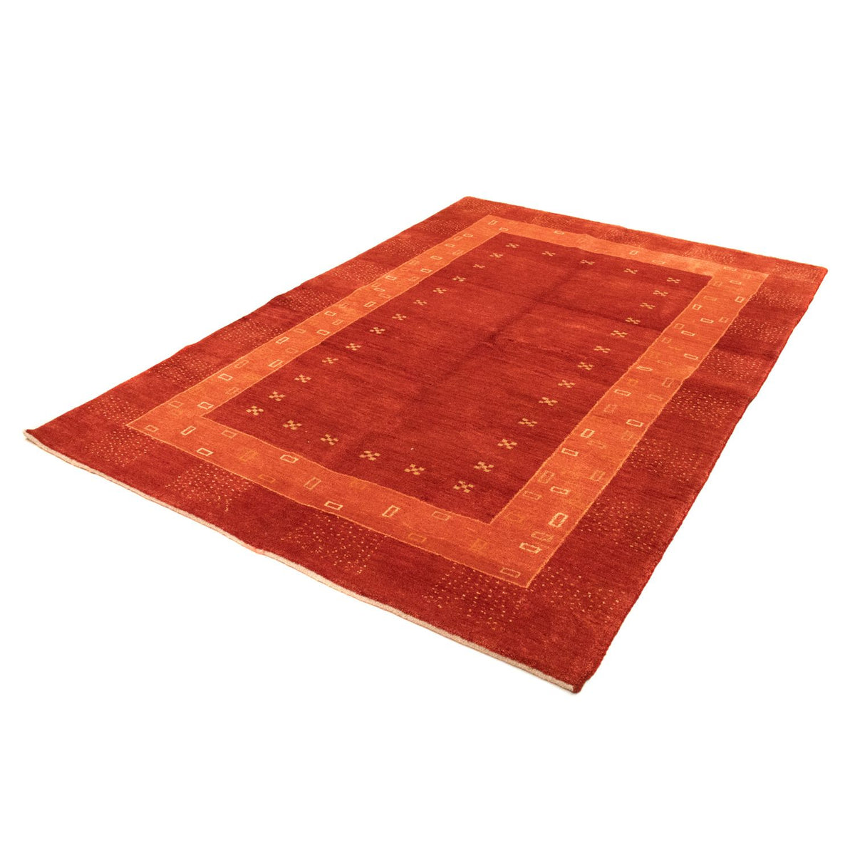 Tapis Gabbeh - Persan - 227 x 166 cm - rouge