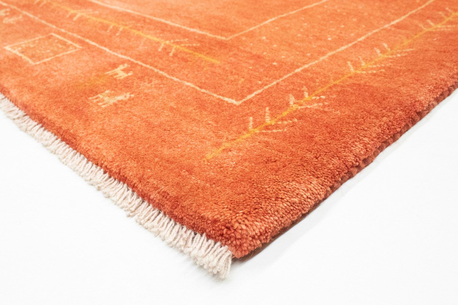 Tapis Gabbeh - Persan - 202 x 151 cm - rouille