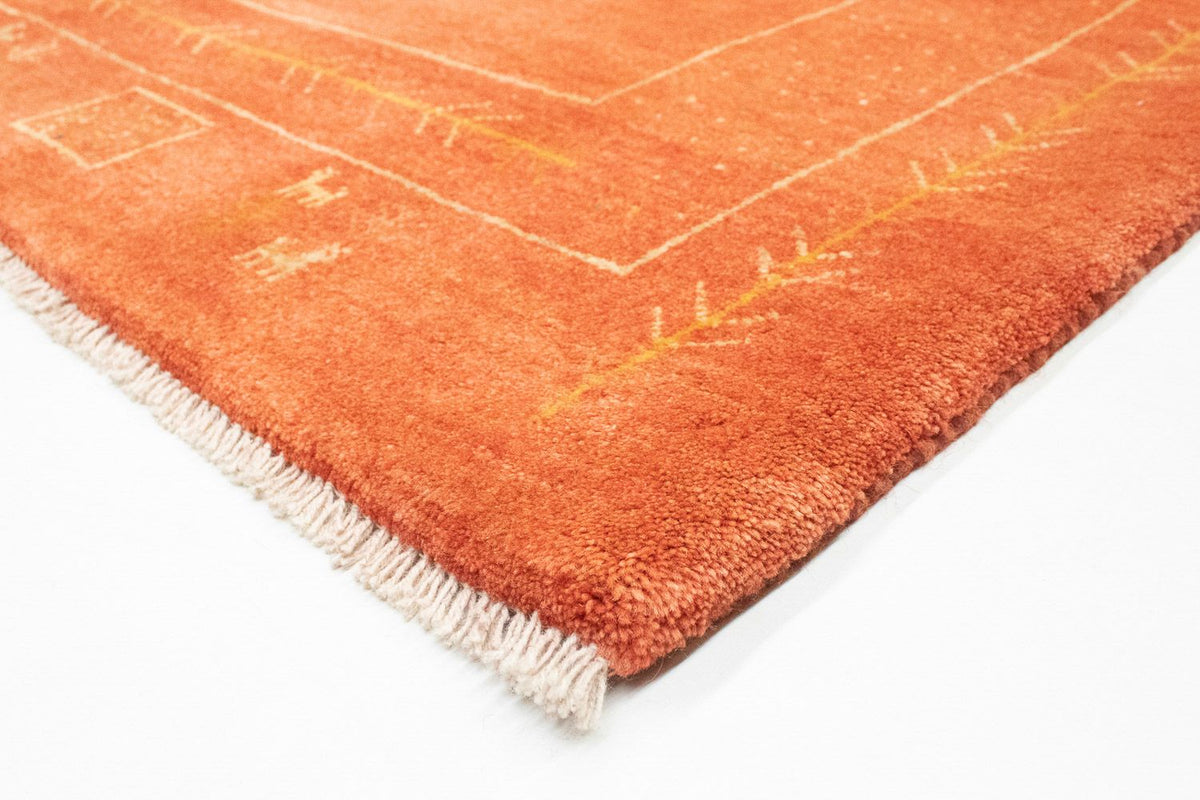 Tapis Gabbeh - Persan - 202 x 151 cm - rouille