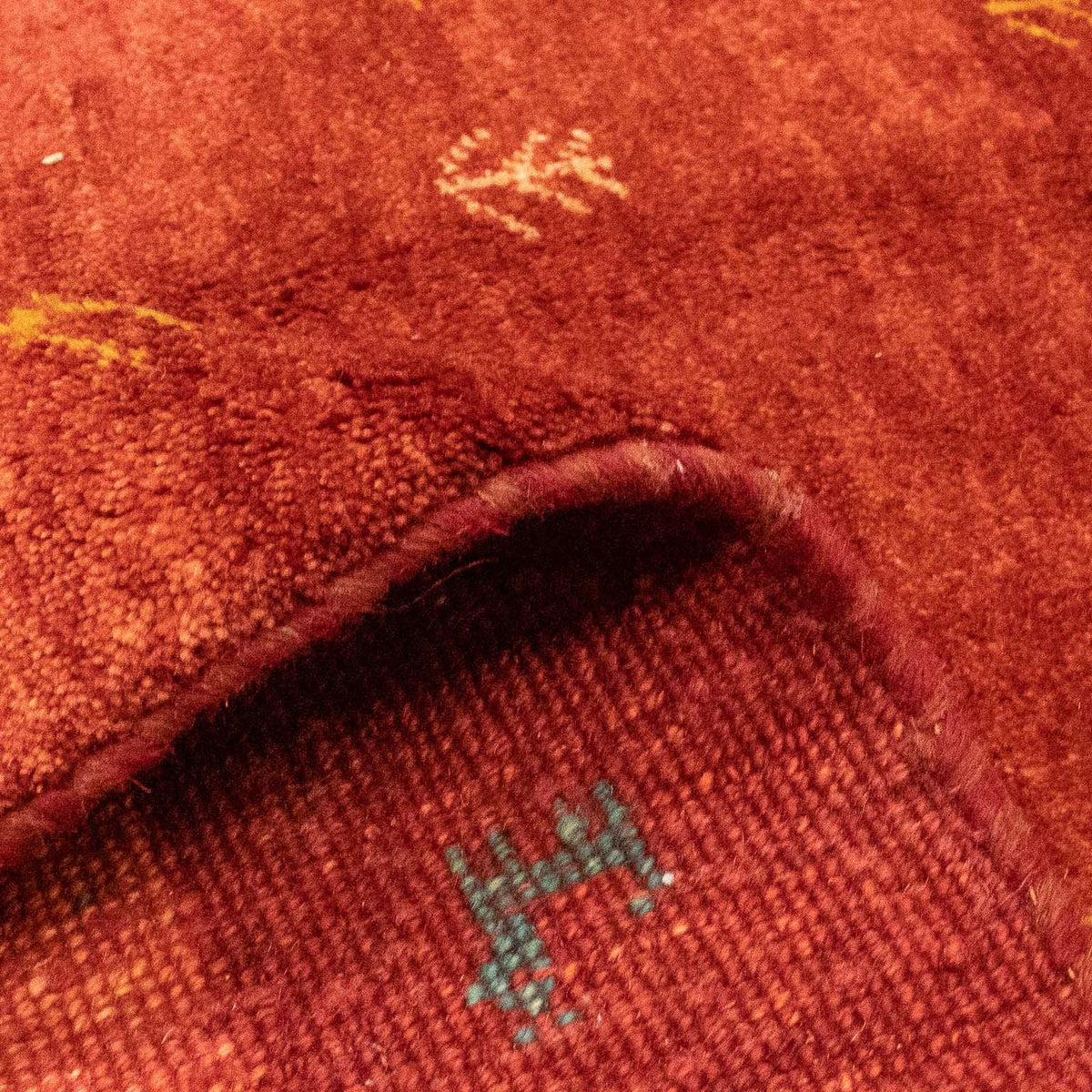 Tapis Gabbeh - Persan - 229 x 173 cm - rouge foncé