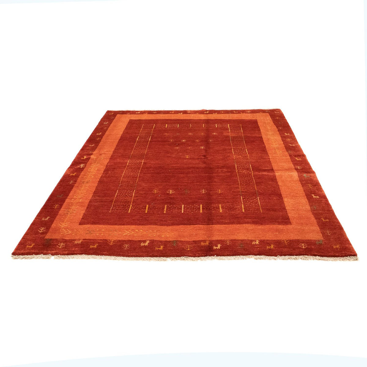 Tapis Gabbeh - Persan - 229 x 173 cm - rouge foncé