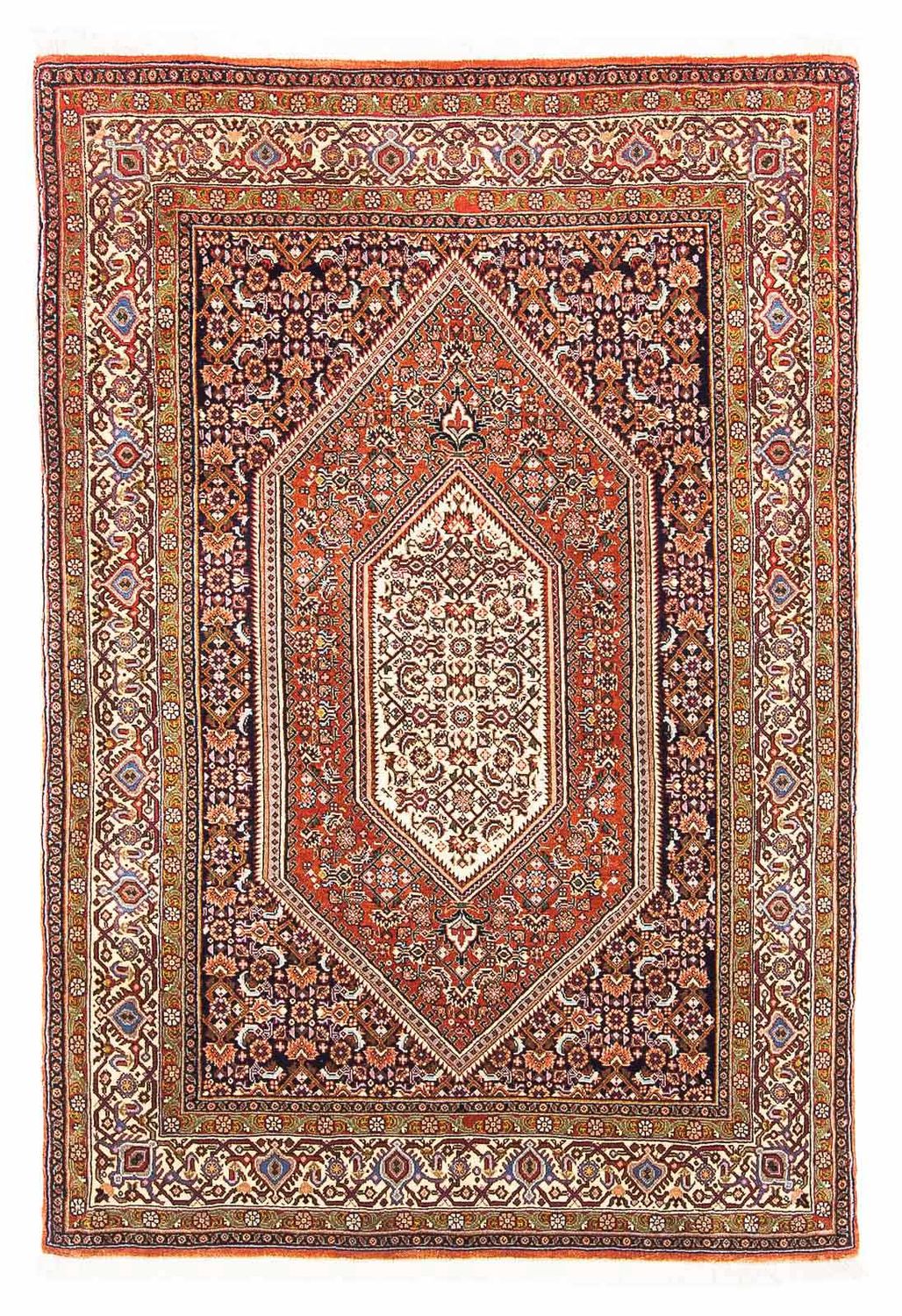 Tapis persan - Bidjar - 153 x 108 cm - rouge clair