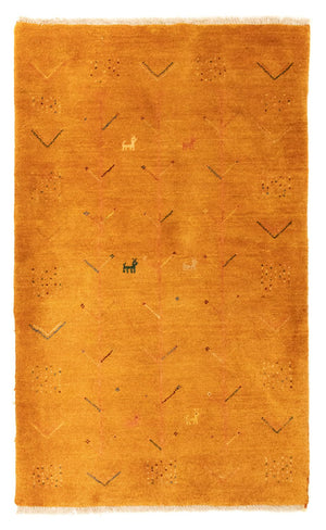 Tapis Gabbeh - Persan - 130 x 81 cm - or