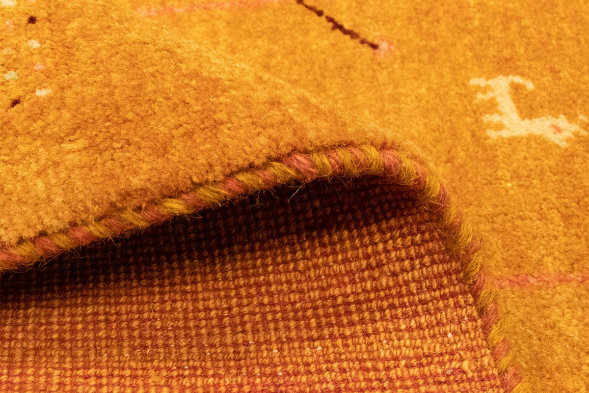 Tapis Gabbeh - Persan - 130 x 81 cm - or