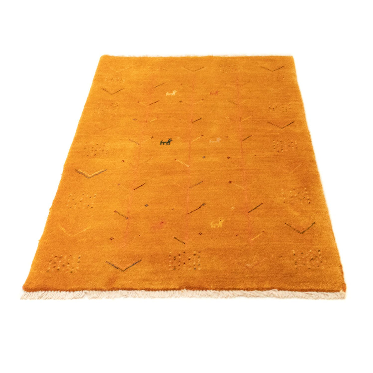 Tapis Gabbeh - Persan - 130 x 81 cm - or