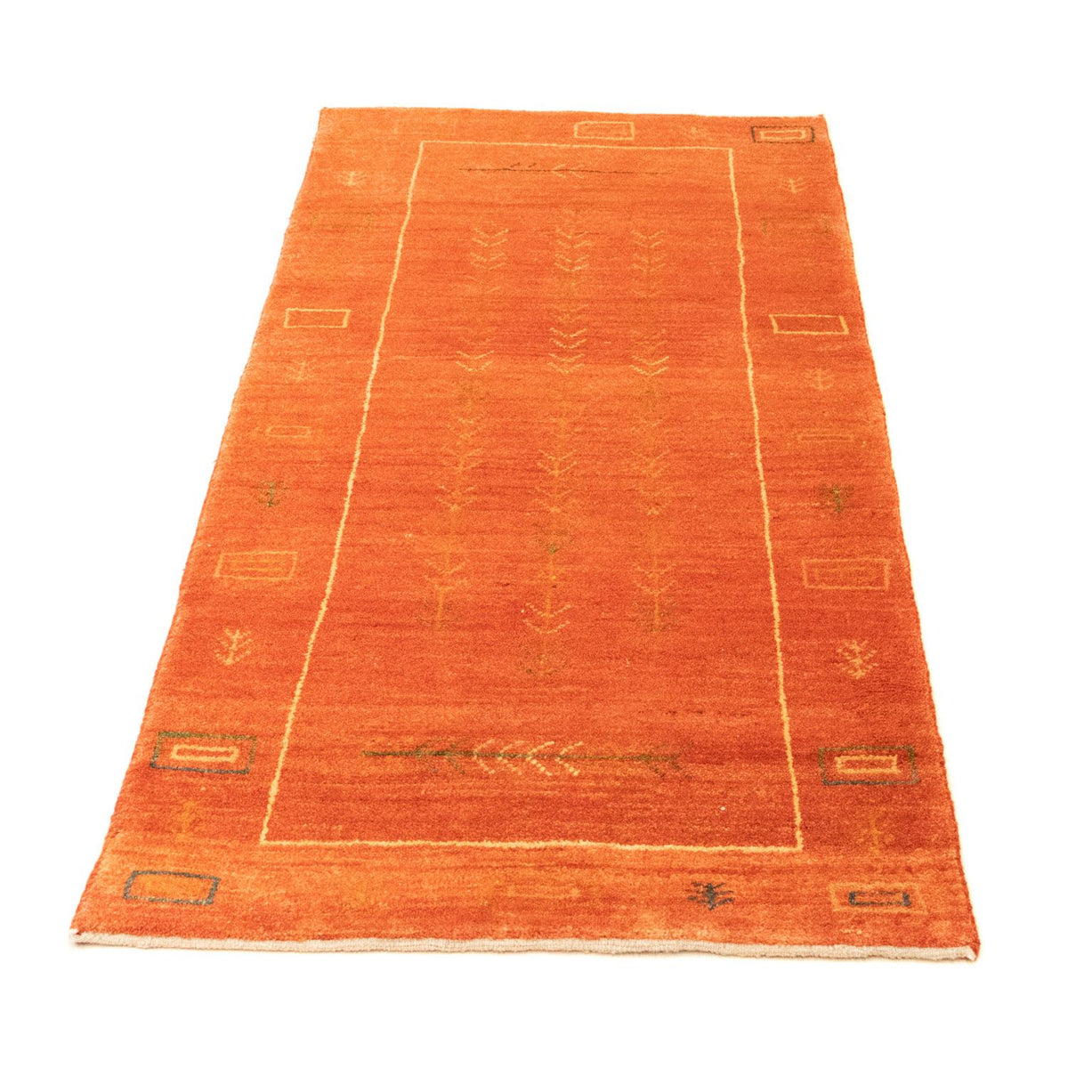 Tapis Gabbeh - Persan - 146 x 68 cm - rouille