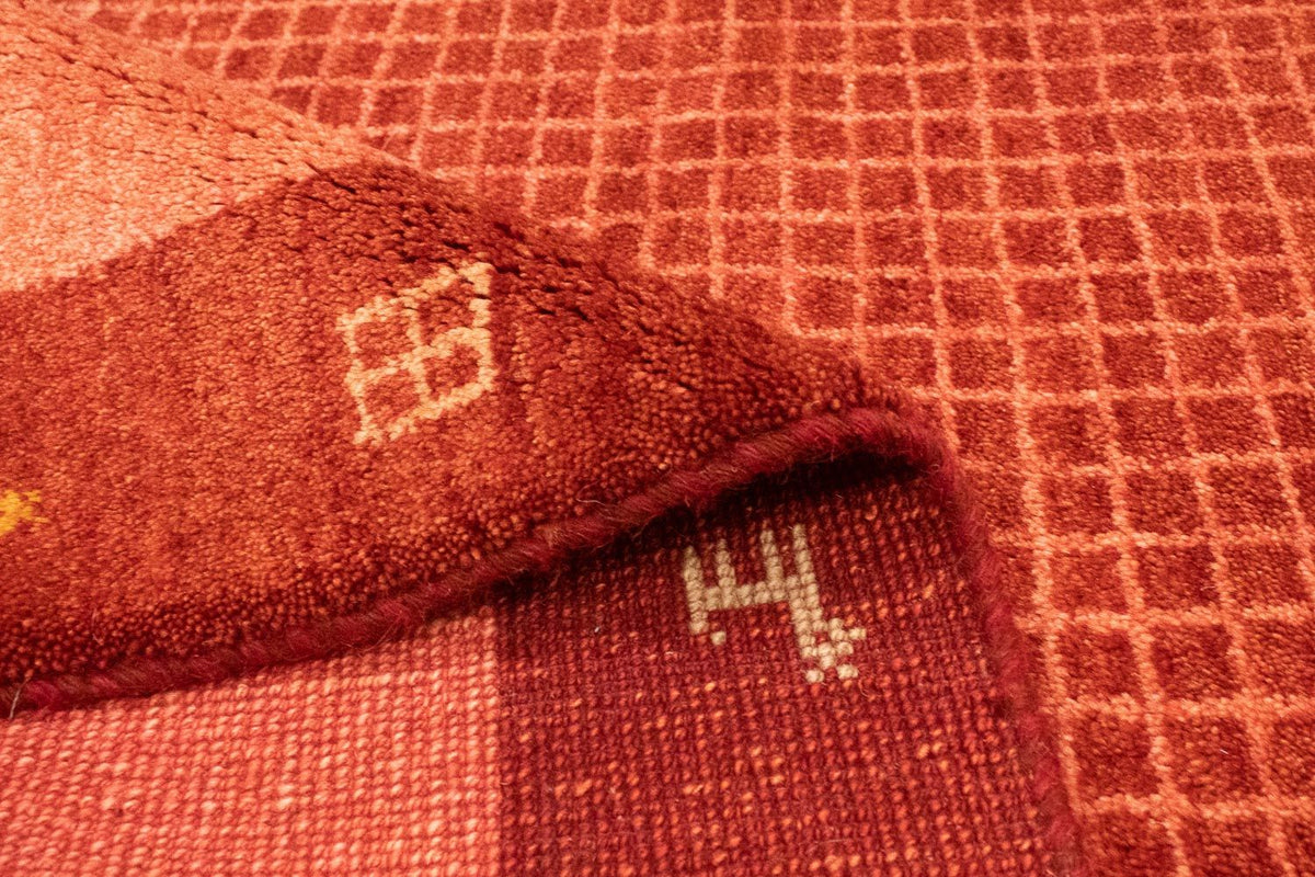 Tapis Gabbeh - Persan - 201 x 146 cm - rouge