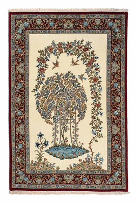 Tapis persan - Ghom - 205 x 135 cm - beige