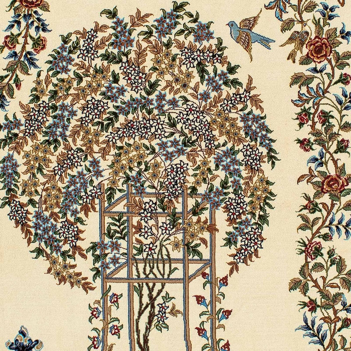 Tapis persan - Ghom - 205 x 135 cm - beige