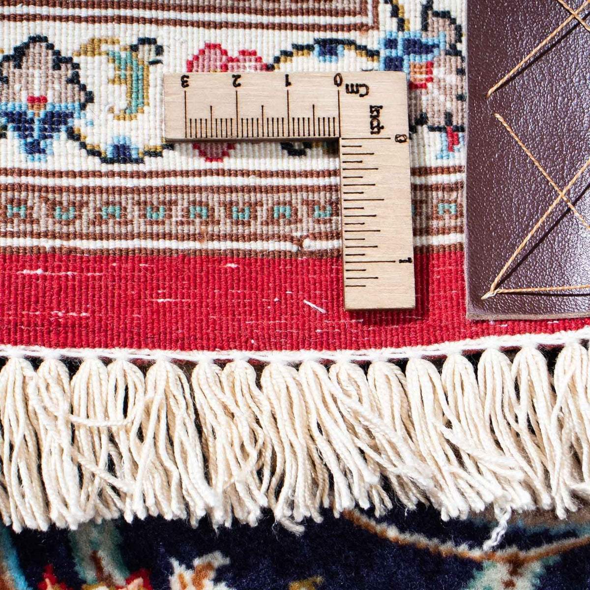 Tapis persan - Ghom - 200 x 130 cm - bleu foncé