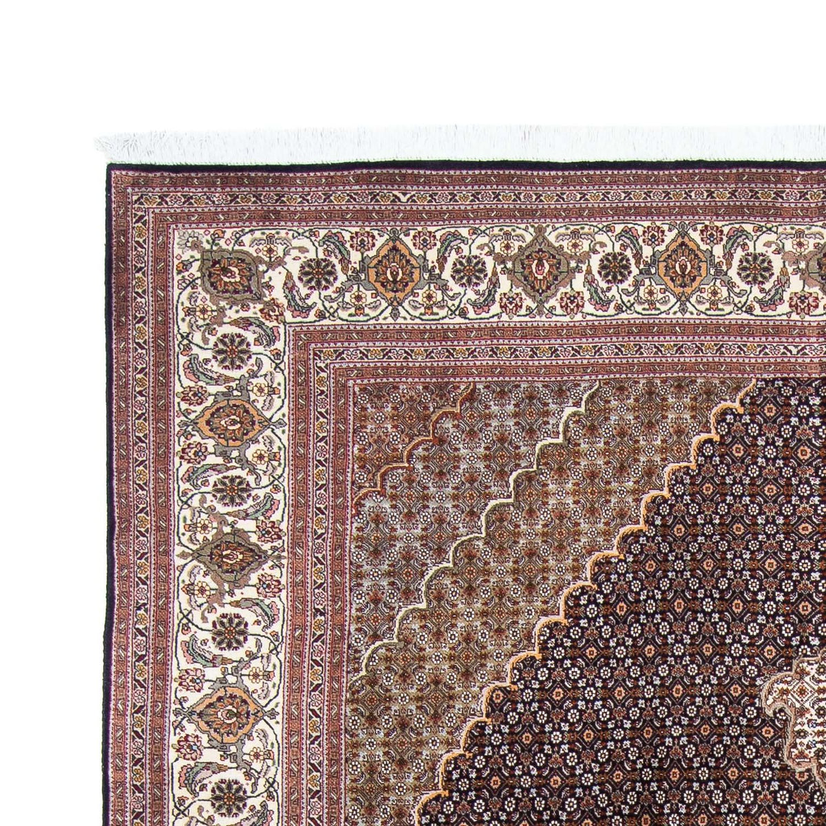 Tapis persan - Tabriz - 295 x 200 cm - bleu foncé