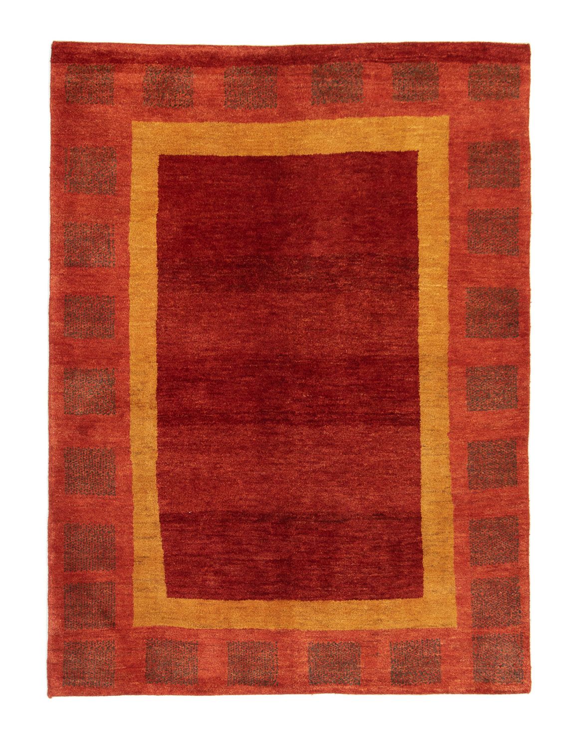 Tapis Gabbeh - Persan - 198 x 147 cm - rouge