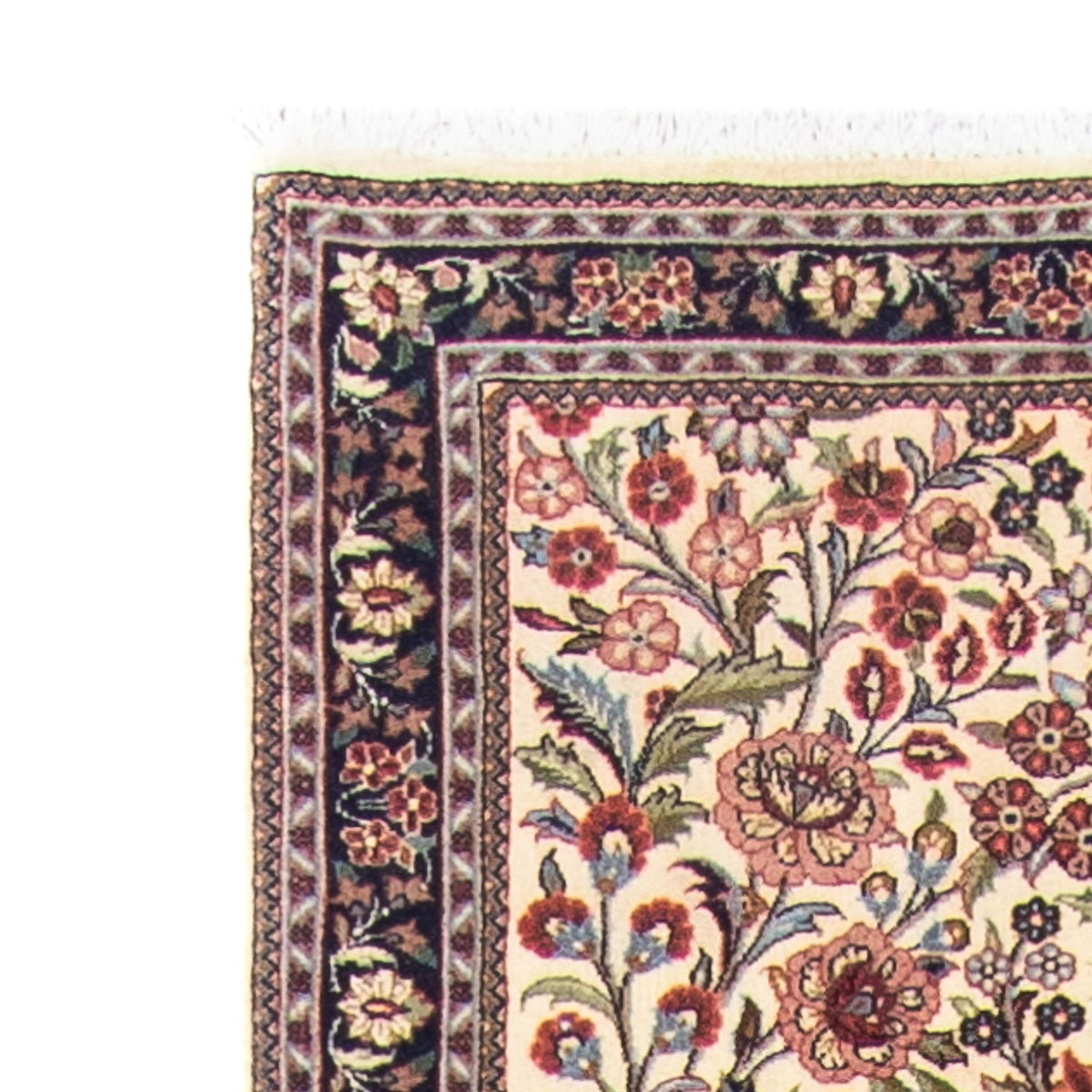 Tapis de couloir Tapis persan - Ghom - 400 x 70 cm - beige