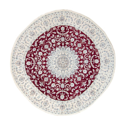 Tapis persan - Nain ronde  - 310 x 310 cm - rouge foncé