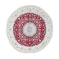 Tapis persan - Nain ronde  - 295 x 295 cm - rouge foncé