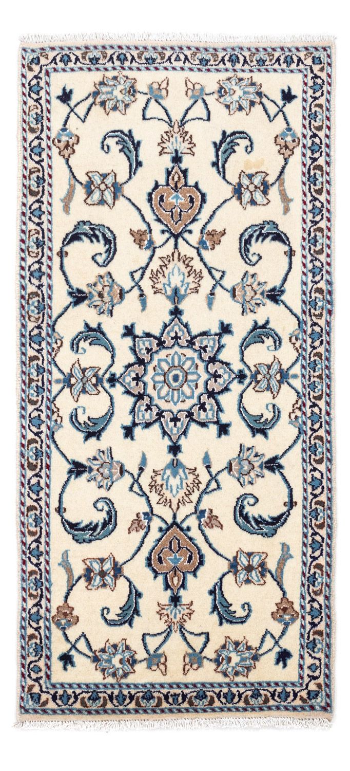 Tapis persan - Nain - 135 x 67 cm - beige