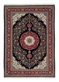 Tapis persan - Ghom - 210 x 140 cm - bleu foncé
