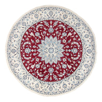 Tapis persan - Nain ronde  - 247 x 247 cm - rouge foncé