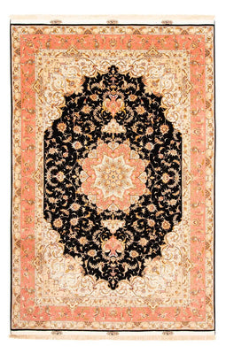 Tapis persan - Tabriz - 297 x 198 cm - bleu foncé