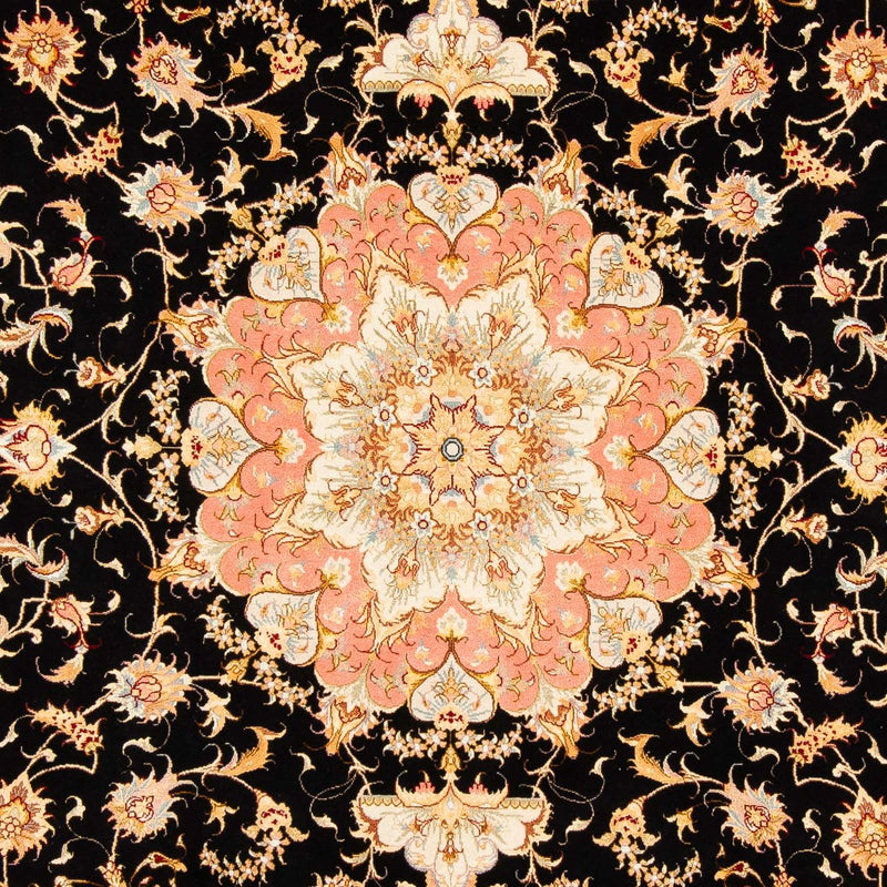Tapis persan - Tabriz - 297 x 198 cm - bleu foncé