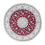 Tapis persan - Nain ronde  - 252 x 252 cm - rouge foncé
