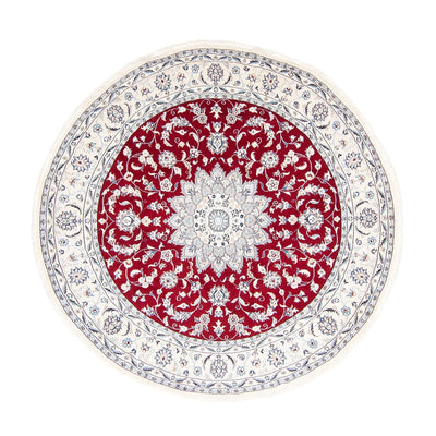 Tapis persan - Nain ronde  - 250 x 250 cm - rouge foncé