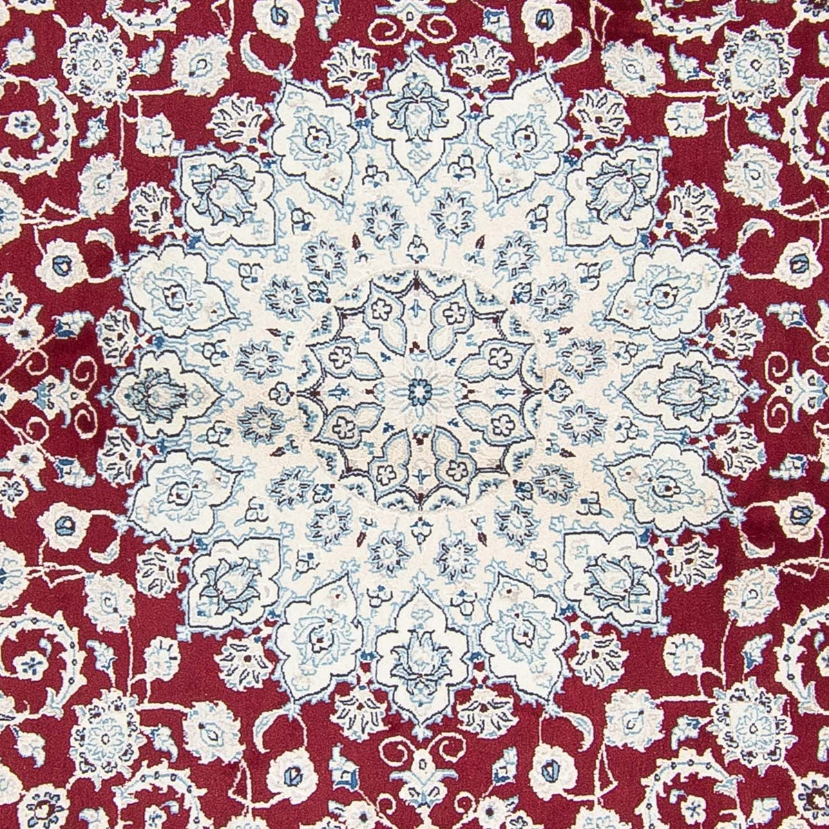 Tapis persan - Nain ronde  - 300 x 300 cm - rouge foncé