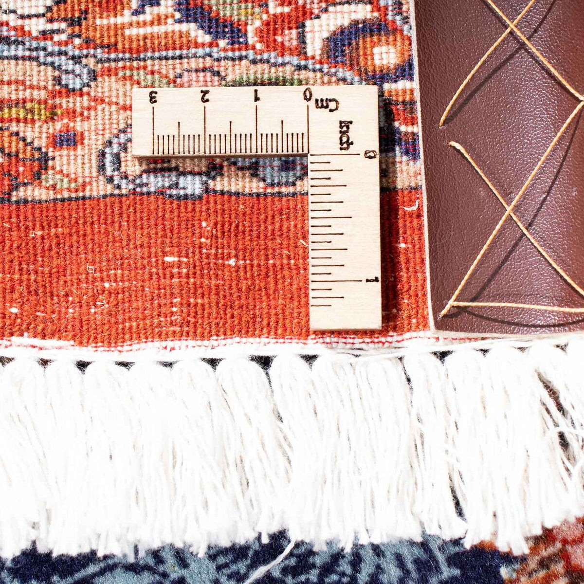 Tapis persan - Ghom - 111 x 93 cm - rouille