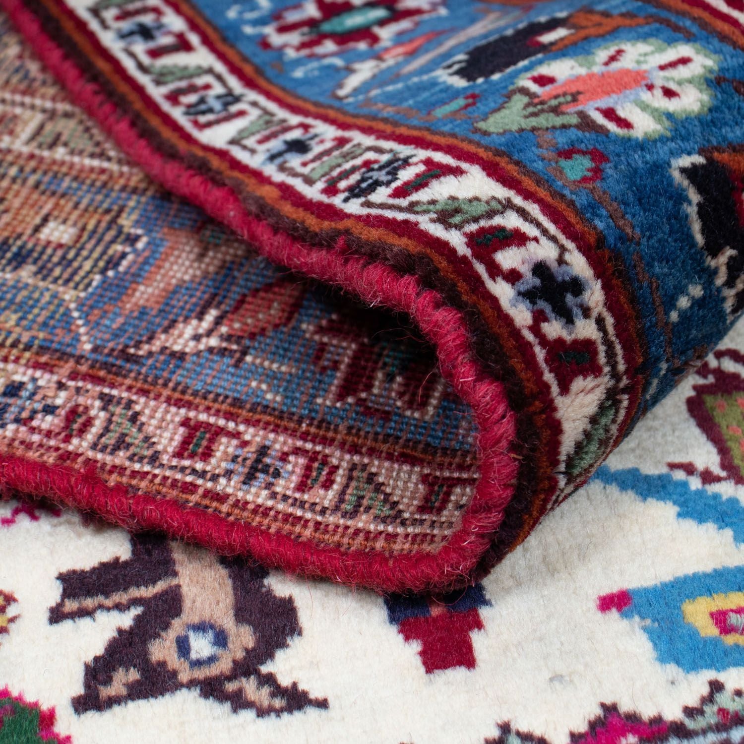 Tapis de couloir Tapis Belutsch - 200 x 107 cm - bleu foncé