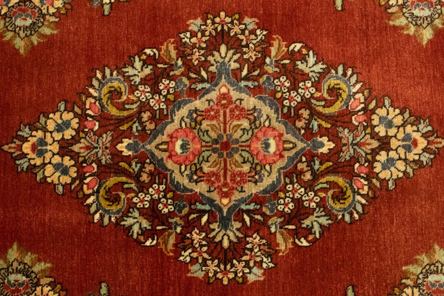Tapis persan - Ghom - 144 x 100 cm - rouille