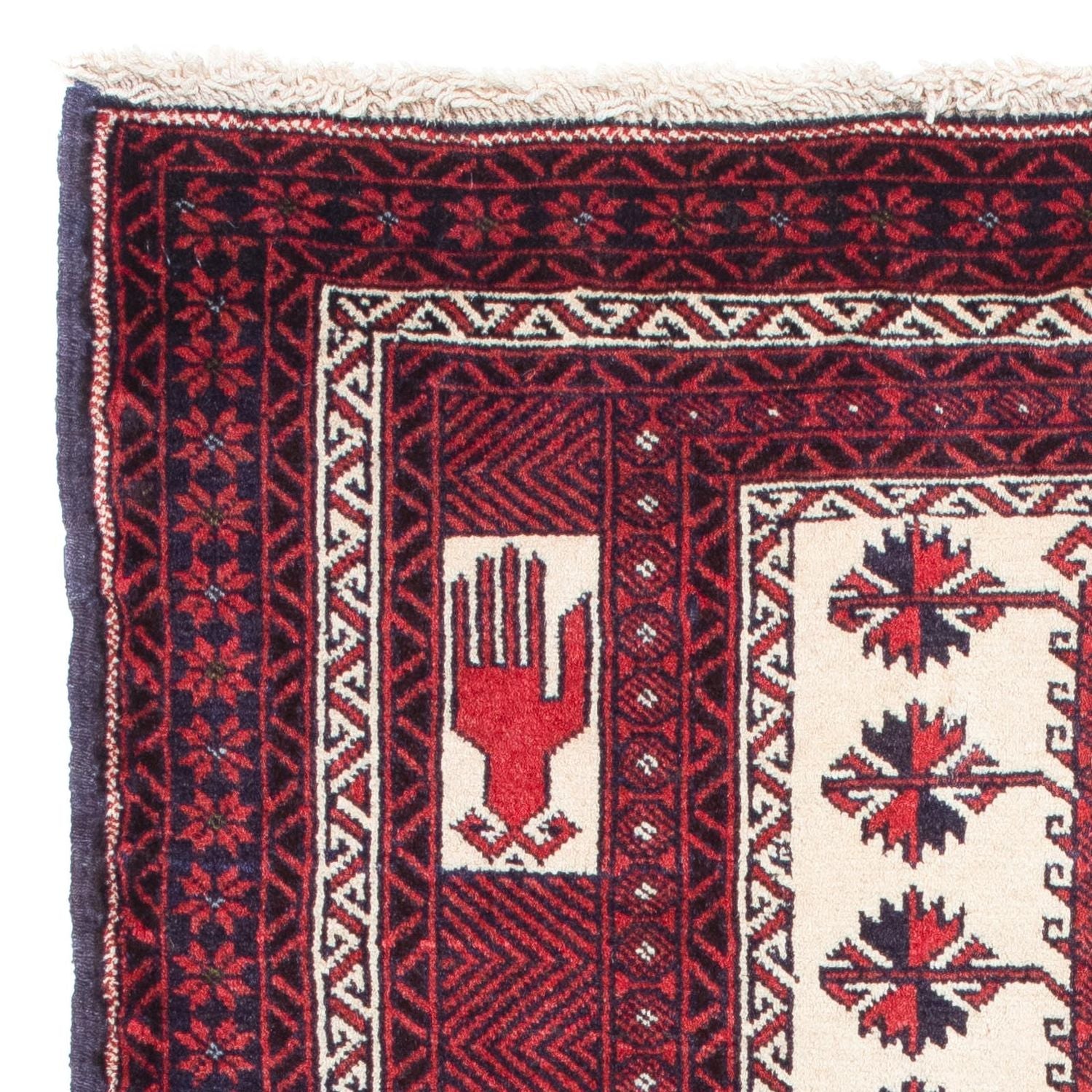 Tapis Belutsch - 136 x 89 cm - rouge
