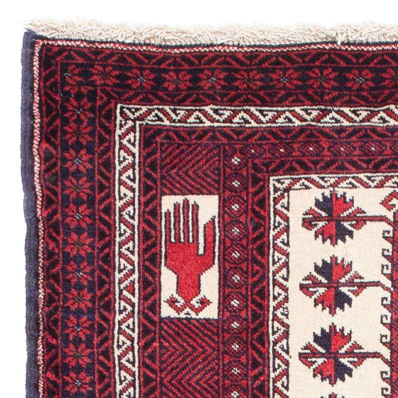 Tapis Belutsch - 136 x 89 cm - rouge